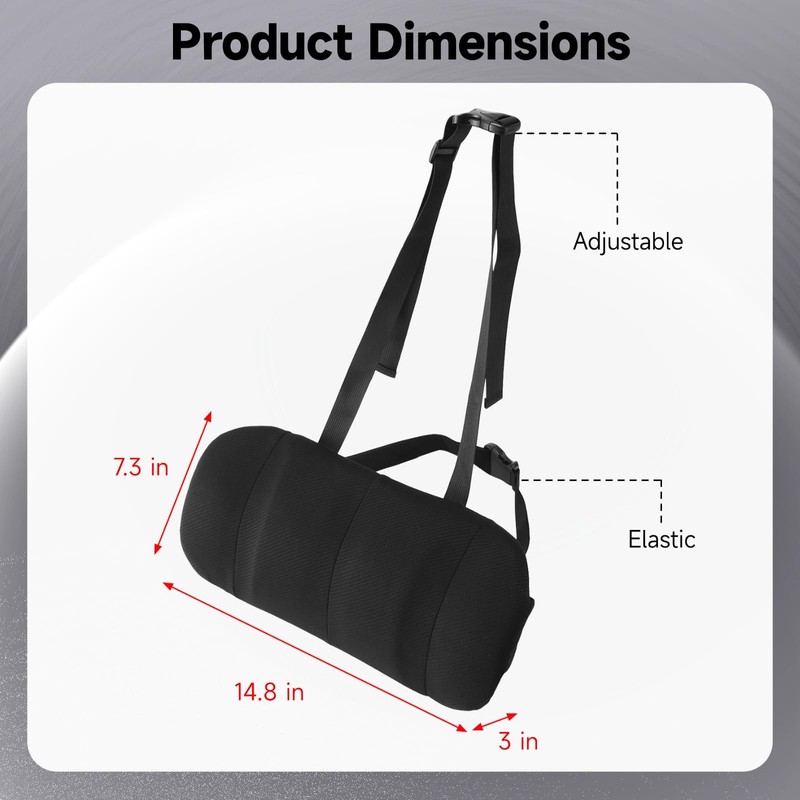 Lumbar Support Pillow for Car, Adjustable Back Support Cushion with