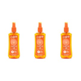 Calypso Carrot Oil SPF 6 with Tan Extender, Deep Tanning Moisturising Oil, Water Resistant, 200ml, Pack of 3
