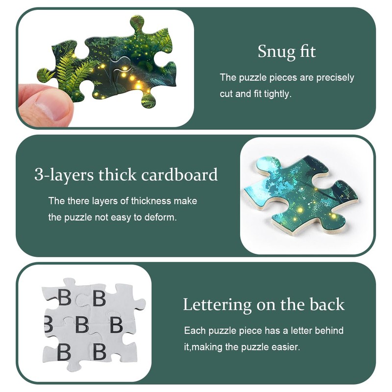 Impossible Puzzles for Adult 1000 Pieces, Magic Forest Fantasy Puzzle,Nature