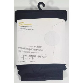 No Nonsense Women's Ponte Knit Pintuck Legging, Black, M 8-10