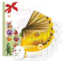 CAKAILA 8 Pack Honey Face Sheet Mask Skincare,Hydrating Face Mask For Sensitive Skin,Moisturize,Soothing,Nourish for All Skin Types,Natural Spa Party Facial Mask Skincare Set for Women Men Girls