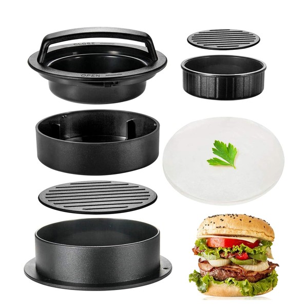 Hamburger Press, 3 in 1 Stuffed Burger Press Patty Maker
