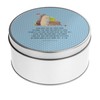 Mr. & Mrs. Panda Tin Box Round Hedgehog Feather Decoration