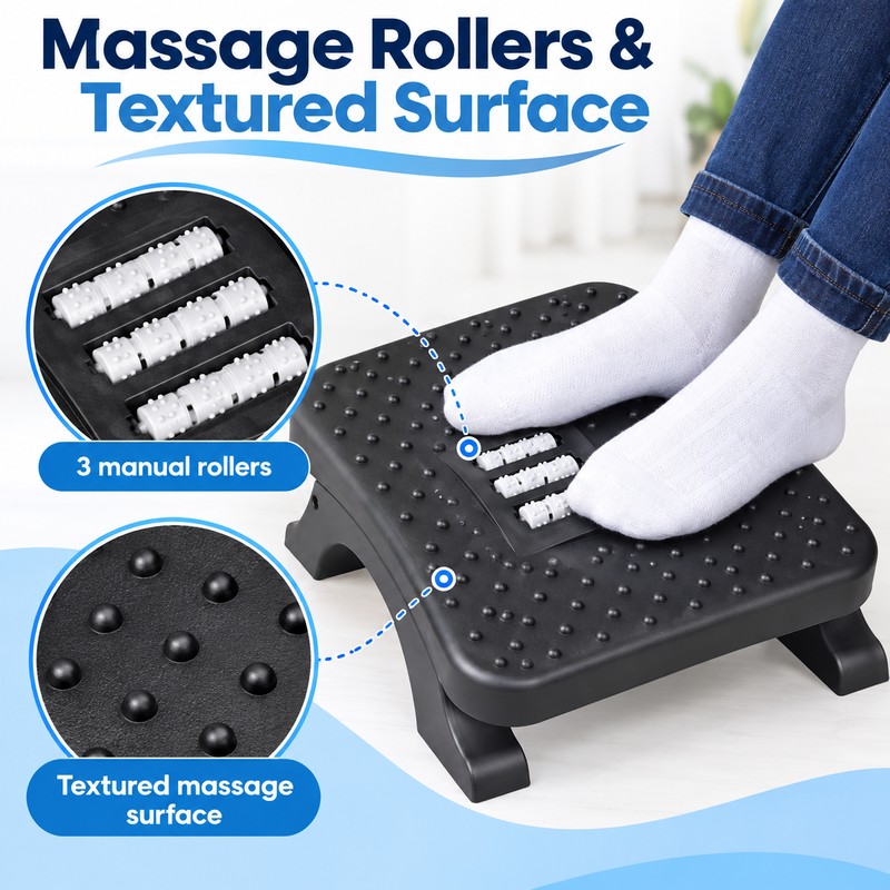 Ergonomic Under Desk Footrest for Office & Home – Foot