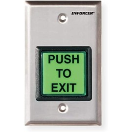 SECO-LARM Enforcer Single Gang Request-to-Exit Plate with 2 Illuminated Green Pushbutton by Seco-Larm