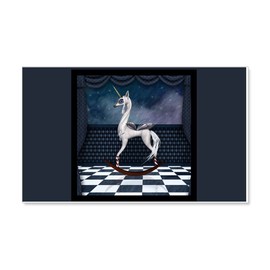 Truly Teague 20 x 12 Wall Vinyl Sticker Rocking Unicorn