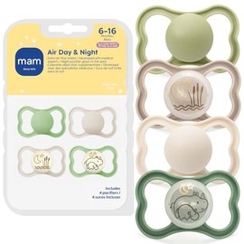 MAM Air - Chupete de día y noche, para piel sensible, brilla en la oscuridad, más de 16 meses, unisex