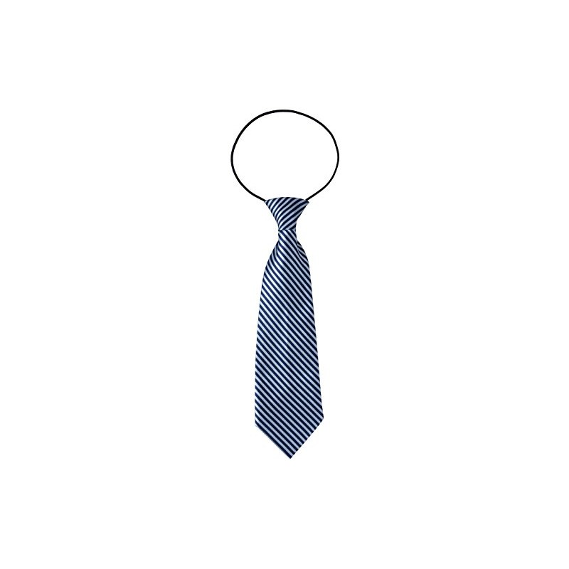 Miobo Children's Boys Tie with Flexible Elastic Band, Blue lined