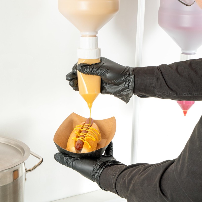 Restaurantware Hanging Condiment Dispenser 3 Liters Large Refillable Sauce Dispenser