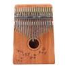 17 Keys Thumb Piano Mahogany Wood Finger Harp Mini Thumb