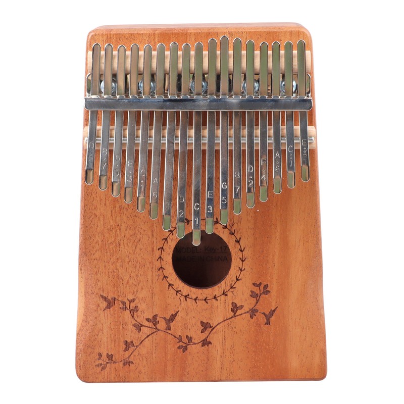 17 Keys Thumb Piano Mahogany Wood Finger Harp Mini Thumb