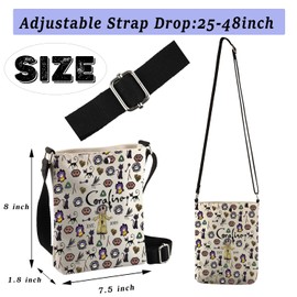 PLITI Coraline Gift Coraline The Secret Door Thriller Movie Inspired Gift Ghost Mother Gift Coraline Est 2009 Crossbody Bag (Corali 2009 Cbag)