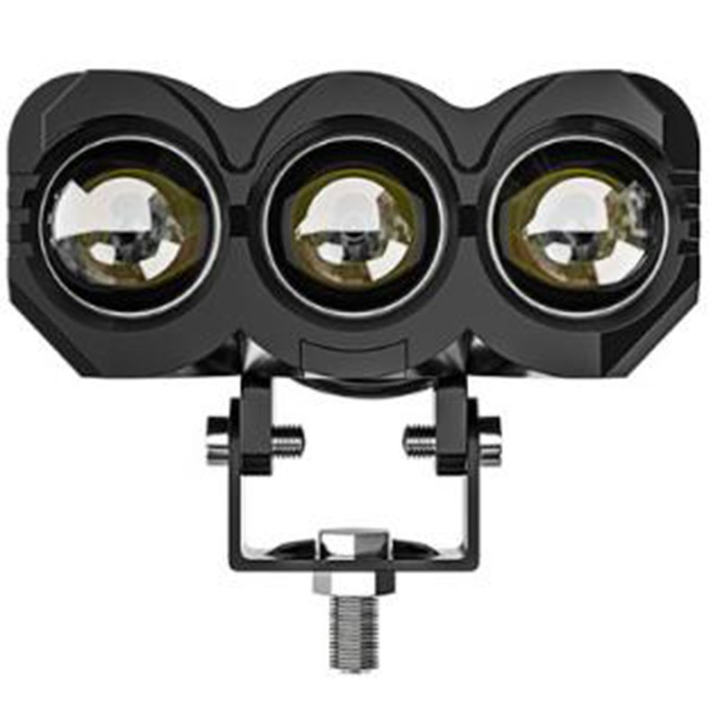 2pcs Motorcycle LED Spotlight White Yellow Dual Light Aluminum IP68