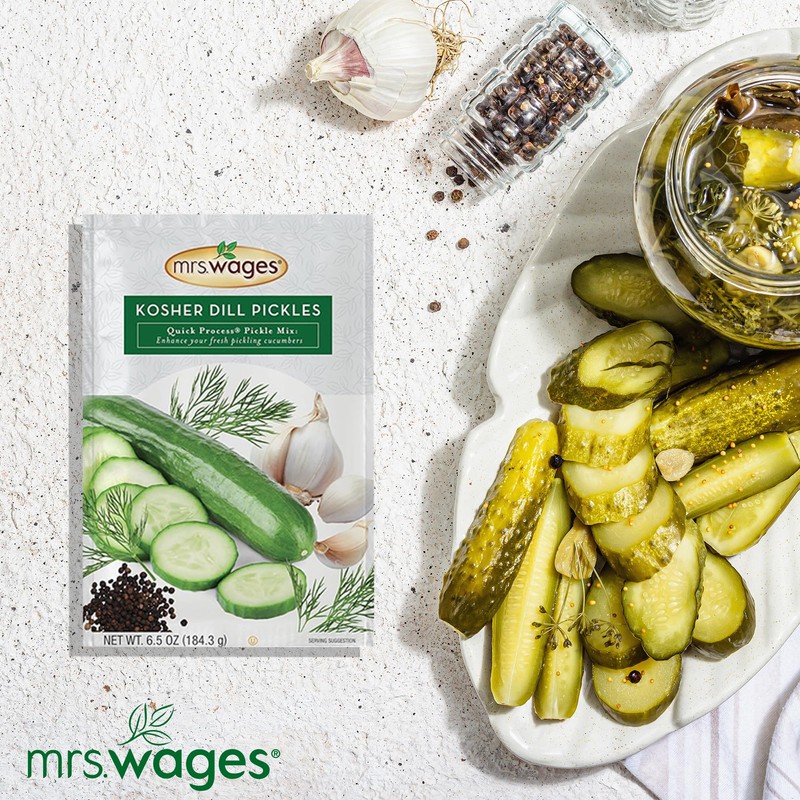 Mrs. Wages Kosher Dill Pickles Quick Process Mix, Quick and