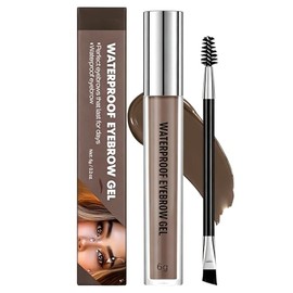 Erinde Gel Impermeable para Cejas, Tinte para cejas de Larga Duración y Alta Pigmentación, Crema Mate Natural para Cejas, Tinte para a Prueba de Manchas para Mujer con Cepillo para cejas,#1 BRUNETTE