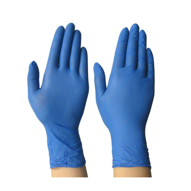 SousVideTools 100 Pieces Medical Nitrile Gloves, Blue Disposable Gloves Large,