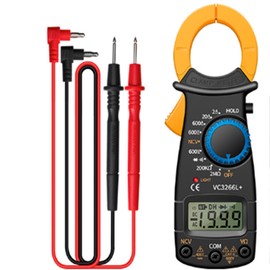 Multimetro Digital de Gancho, Pinza Amperimetrica de 4000 Unidades con NCV y Pantalla Retroiluminada, Medidor de Corriente Voltaje AC/DC, diodos de resistencia, capacitancia, temperatura