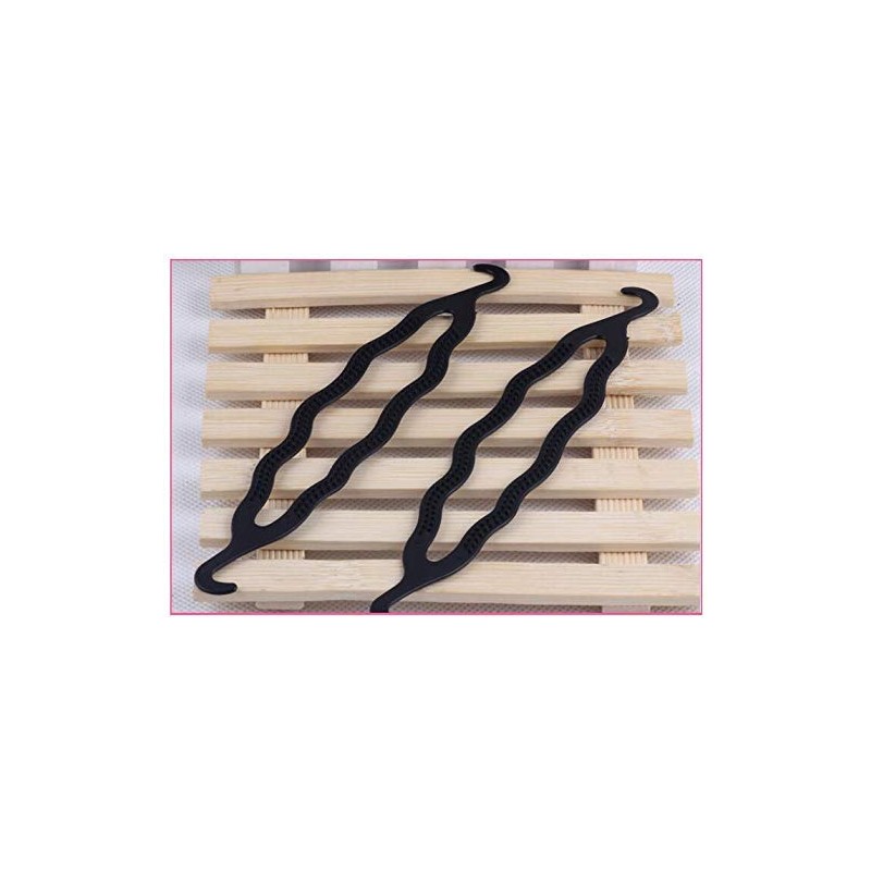 6 Pieces Plastic Bun Maker Curler/Hair Holders Twist Holder Clip