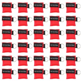 Yzpacc CPR Mask, Disposable CPR Shield Mask Emergency Mask with One-Way Valve Breathing Barrier for First Aid