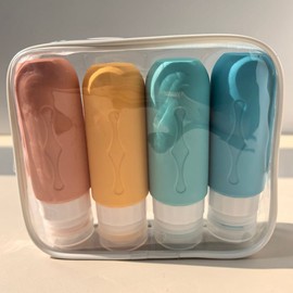 Travel Empty Bottle, Swimming Pool Silicone Empty Bottle, Portable Shampoo Container, 4P - Set A / 여행용 공병 수영장 실리콘 공병 휴대용 샴푸통 4p - 세트A