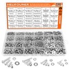 HELIFOUNER 720 Pieces #4-40#6-32#8-32#10-24 Phillips Pan Head Machine Screws Nuts