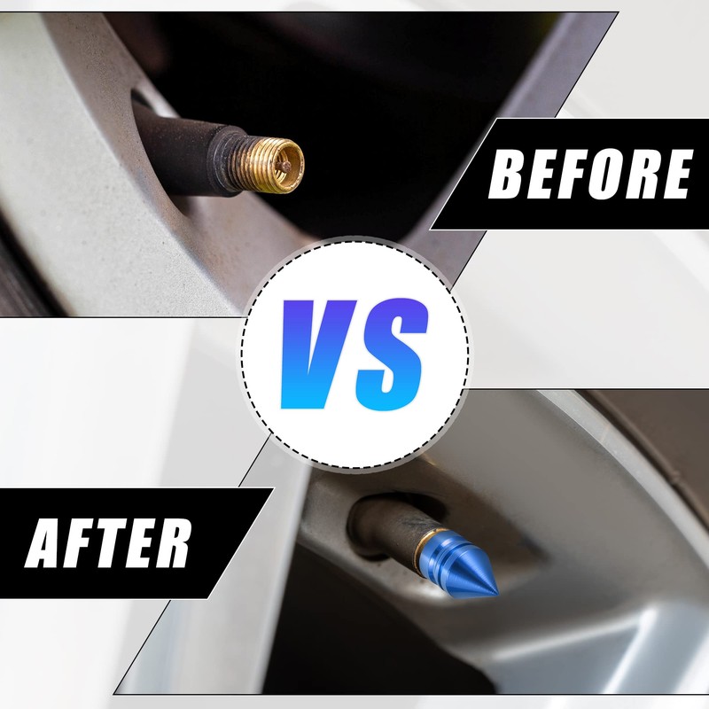 X AUTOHAUX 4 Pcs Car Tire Dustproof Caps Motorcycles Tower