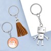AiQInu Pack of 100 25 mm Key Rings with Chain,