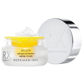 Beekman 1802 Milk RX Advanced Better Aging Face Cream Mini, Goat Milk Protein Exosomes & Polypeptide Facial Moisturizer, Doctor Formulated for Collagen Boosting & Firming, Fragrance Free, 0.51 Fl Oz