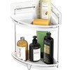 Simple Houseware 2-Tier Corner Bathroom Countertop Organizer, White