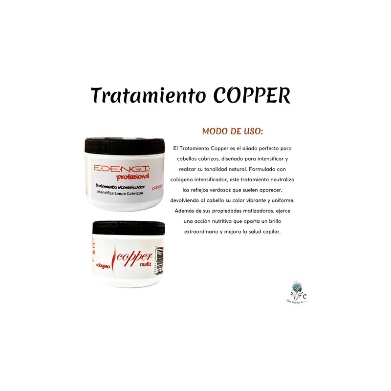 Kit Shampoo 1lt Copper Tratamiento Intensificador Copper