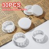 Moicstiy 30Pcs 1-1/4 inch (32mm) White Hole Plugs, Plastic Round