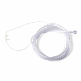 Medline Supersoft Nasal Oxygen Cannula, Universal Connector, 7-Foot Tubing, Adult Size, Pack of 50