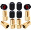 MEAJOO 6PCS Brass Presta Valve Adapter, Convert Presta to Schrader