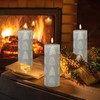 GenSwin Carved Christmas Tree Candle Flameless Candle with 6h Timer,