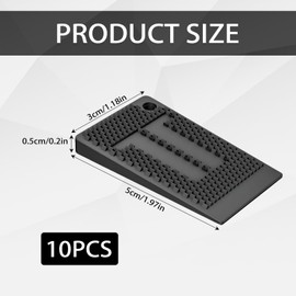 10 PCS Plastic Wedges for Leveling, Slim Furniture Levelers Pads Non-Slip Flexible Stackable Rubber Feet for Uneven Furniture Table Feet, Chairs, Cabinets, Adjustable Multipurpose Furniture Wedges