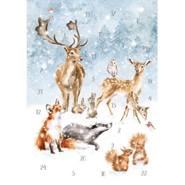 Wrendale Designs by Hannah Dale - A Winter Wonderland - Advent Calendar - 210mm by 297mm