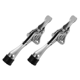 Namvo 2 Pack Kick Down Door Stop, Zinc Alloy Kick Down Door Stop with Rubber Tip and Spring for Patio/Outdoor Gate, Keep Door Open