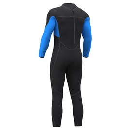 Hevto Men Wetsuit 4/3mm Neoprene GBS Full Wet Suit in Cold Water Back Zip for Surfing Swimming Diving Kayak SUP (Men Blue, XXL)