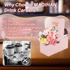 MAQIHAN 2 Cup Drink Carrier with Handle - 12Pcs Disposable