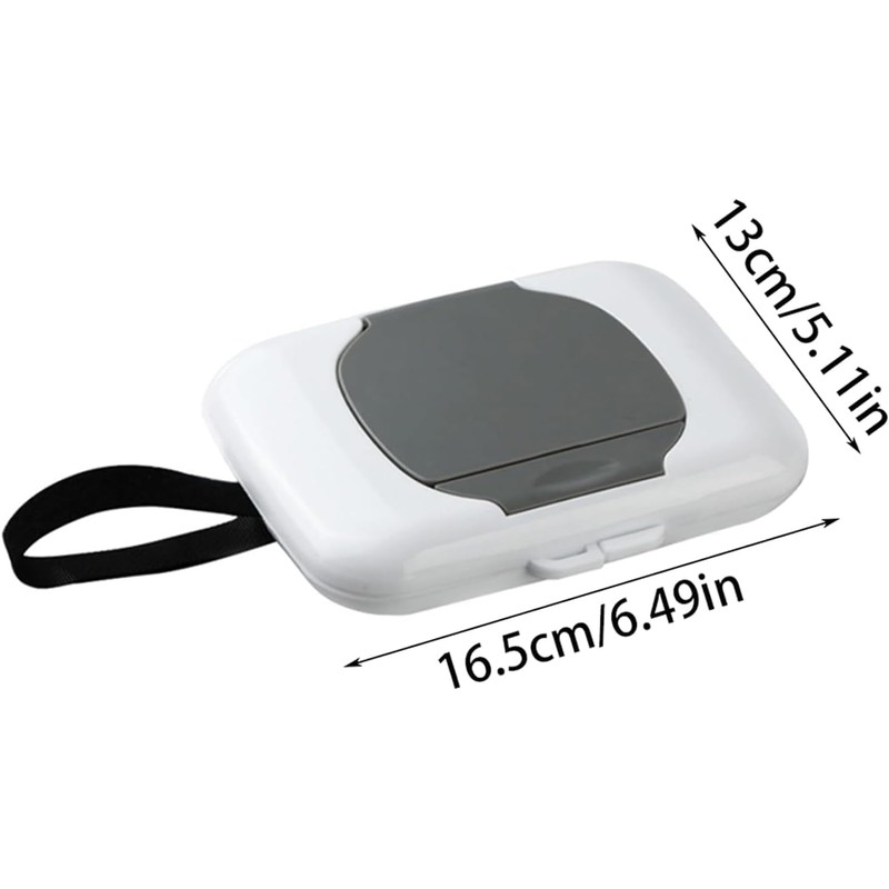 Grey Wipes Case Travel Wipe Holder Reusable Wet Wipe Container