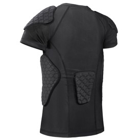 TUOY Youth Boys Football Padded Compression Shirt Padded Football Rib Chest Protector Baseball Softball Lacrosse