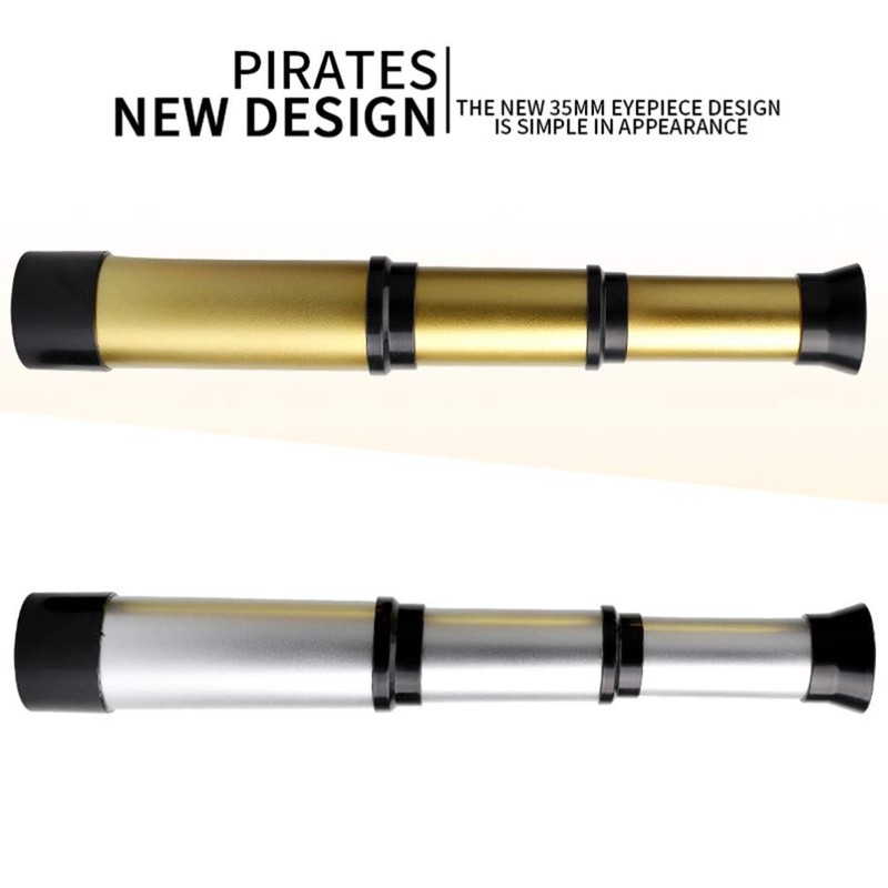 Toyvian Toy Telescopes Pirate Handheld Brass Telescope Pirate Theme Party