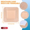 OUJEALEE Silicone Foam Dressing with Border - 5 Pack (5"
