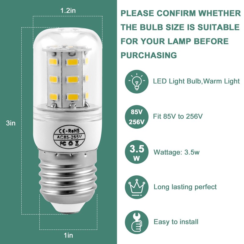 AMI PARTS 5304511738 Refrigerator Light Bulb kei d34l,LED Refrigerator Light