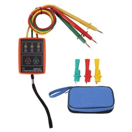 Three Phase Sequence Meter 60V‑600V AC Phase Rotation Tester Detector with LED Indicator Circuit Breaker Finder circuit finder