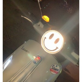 Scooter Vespa light sticker couple Cub headlight face sticker motorcycle tuning #1 Smile scooter Vespa / 스쿠터 베스파 라이트 스티커 커플 커브 헤드라이트 표정 스티커 오토바이 튜닝 1번스마일 스쿠터 베스파 라
