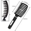TAVVKE Wild boar bristle hair brush set, curved and ventilated