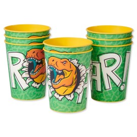 American Greetings Dinosaur Birthday Party Supplies, Reusable Party Cups (16 oz, 8-Count)