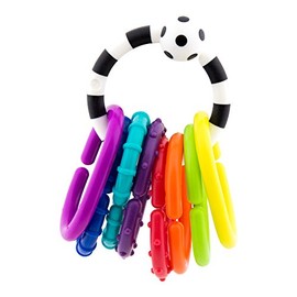 Sassy Ring O Links - Juego de 9 piezas, eslabones para cochecito o asiento portador, 0+ meses