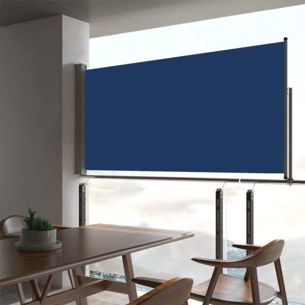 Unbranded Patio Retractable Side Awning 31.5"x118.1" Blue